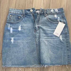 Jean mini skirt